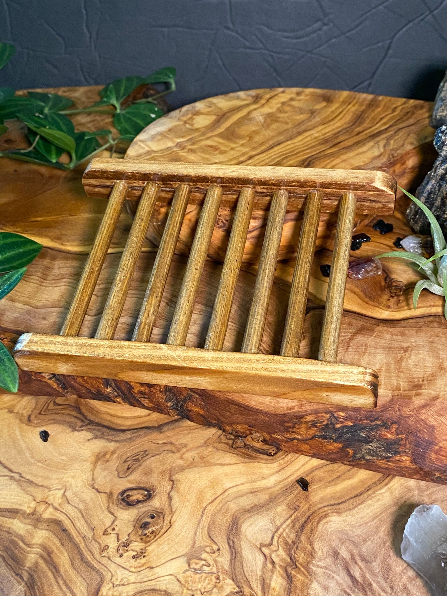 Wooden Slatted Soap Dish
