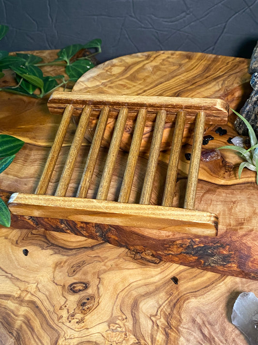 Wooden Slatted Soap Dish